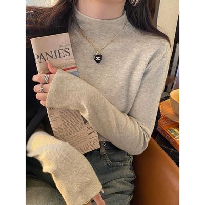 显瘦套头针织衫内搭打底衫上衣