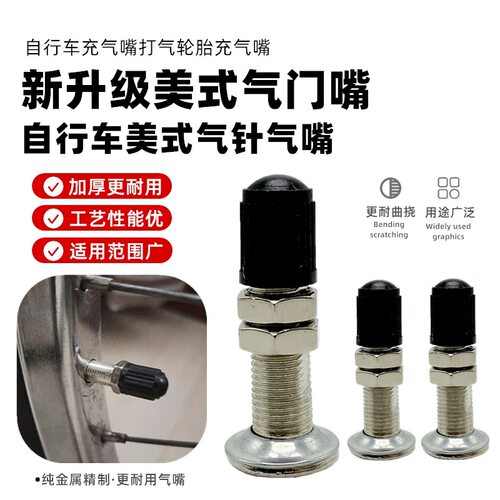包邮自行车美式气针老式英式气门嘴打气嘴 轮胎内胎气嘴/气门芯