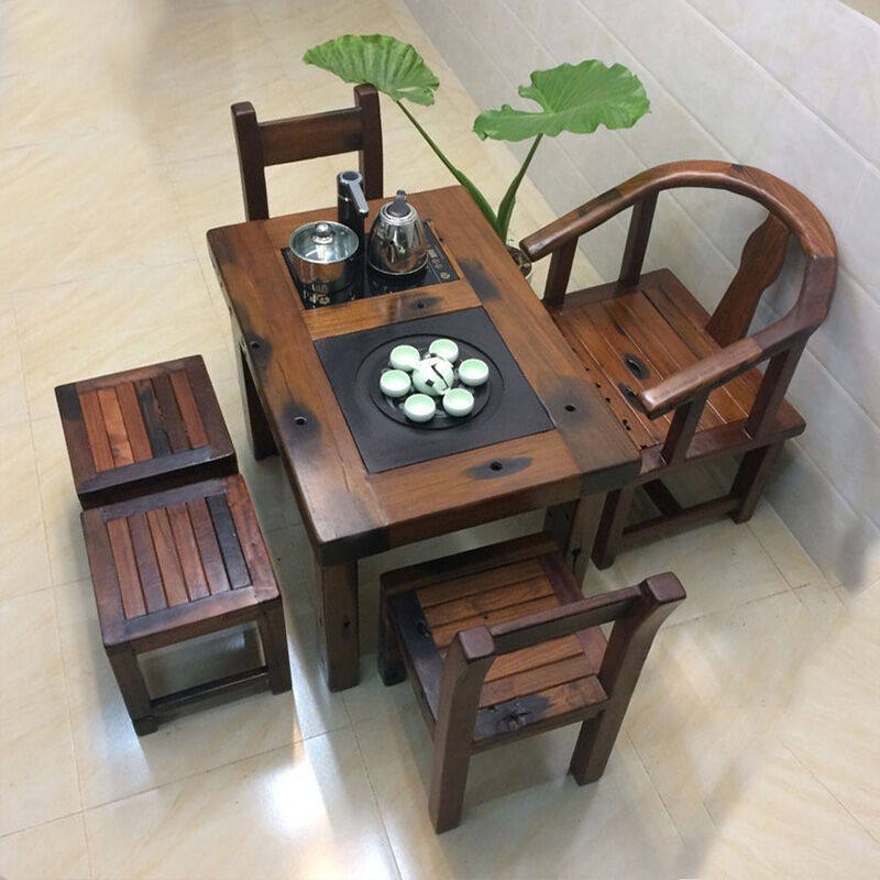 尤亚（YOUYA）茶桌老船木茶桌椅组合方形小茶几桌喝茶桌茶台实木高性价比高么？
