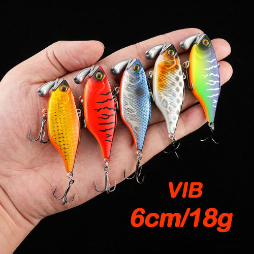 沉水VIB路亚饵60mm/18g响珠摇摆鲈鱼饵鳟鱼饵外贸假饵鱼饵塑料饵