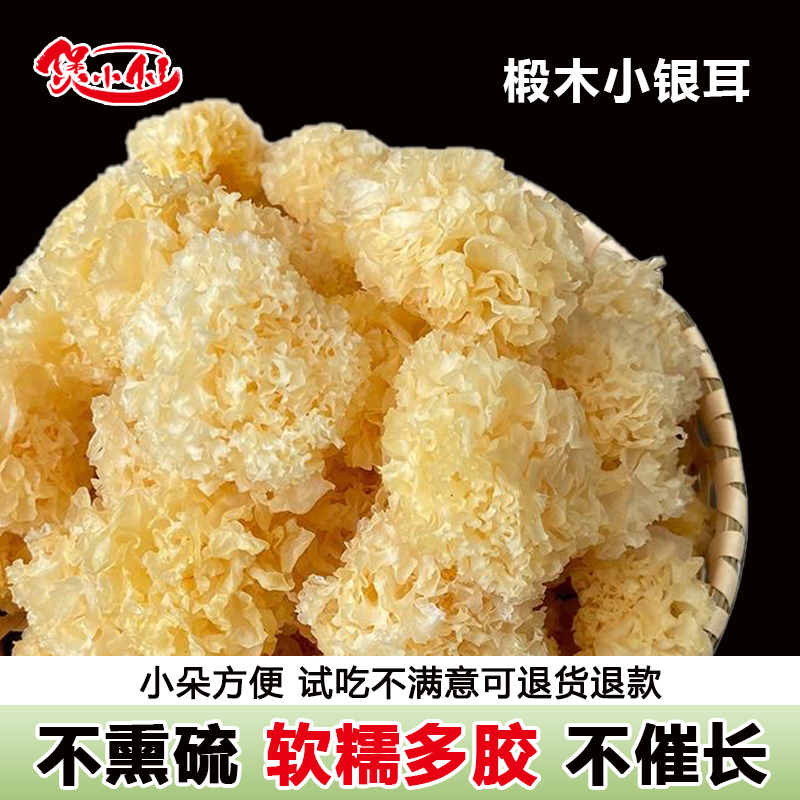 煲小仙椴木小银耳净重完整正宗古田特产干货糯雪耳胶质浓稠莲子羹