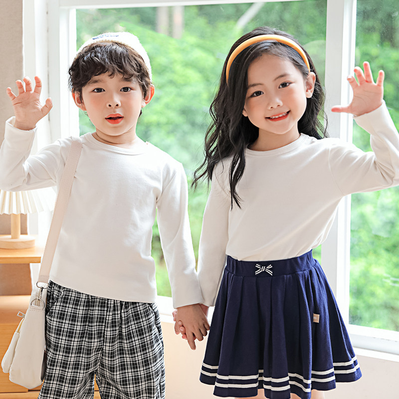 儿童纯棉男童白色打底衫女童内搭洋气小宝宝春秋冬装上衣长袖t恤,童装/婴儿装/亲子装,T恤,淘宝优惠券,粉丝福利购,淘宝优惠卷