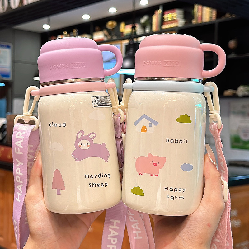 保温杯女高颜值带茶隔大容量泡茶杯316不锈钢带盖户外携斜跨水壶,餐饮具,保冷/保温杯,淘宝优惠券,粉丝福利购,淘宝优惠卷