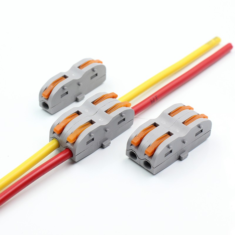 50只 万仟电线连接器SPL-1软硬线快速接线端子2.5/4平一进一出 拼