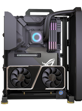 开放式机箱matx电脑机箱机架铝合金atx创意itx台式机箱主机小机箱