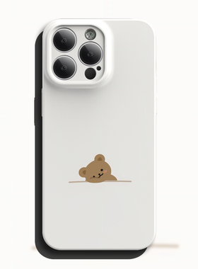 悠闲小熊iPhone17手机壳Air苹果16promax新款15全包14软壳13简约12创意11可爱xr适用x防摔8plus华为pura70pro