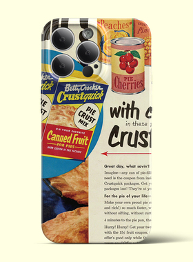 ins风美食海报 iPhone15手机壳苹果14Promax网红13欧美潮牌12文艺11镜头全包x菲林软壳xr防摔xs套8plus适用7p