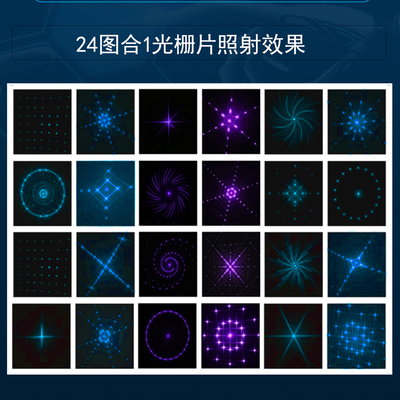 为纳激光光栅片24合一满天星舞台
