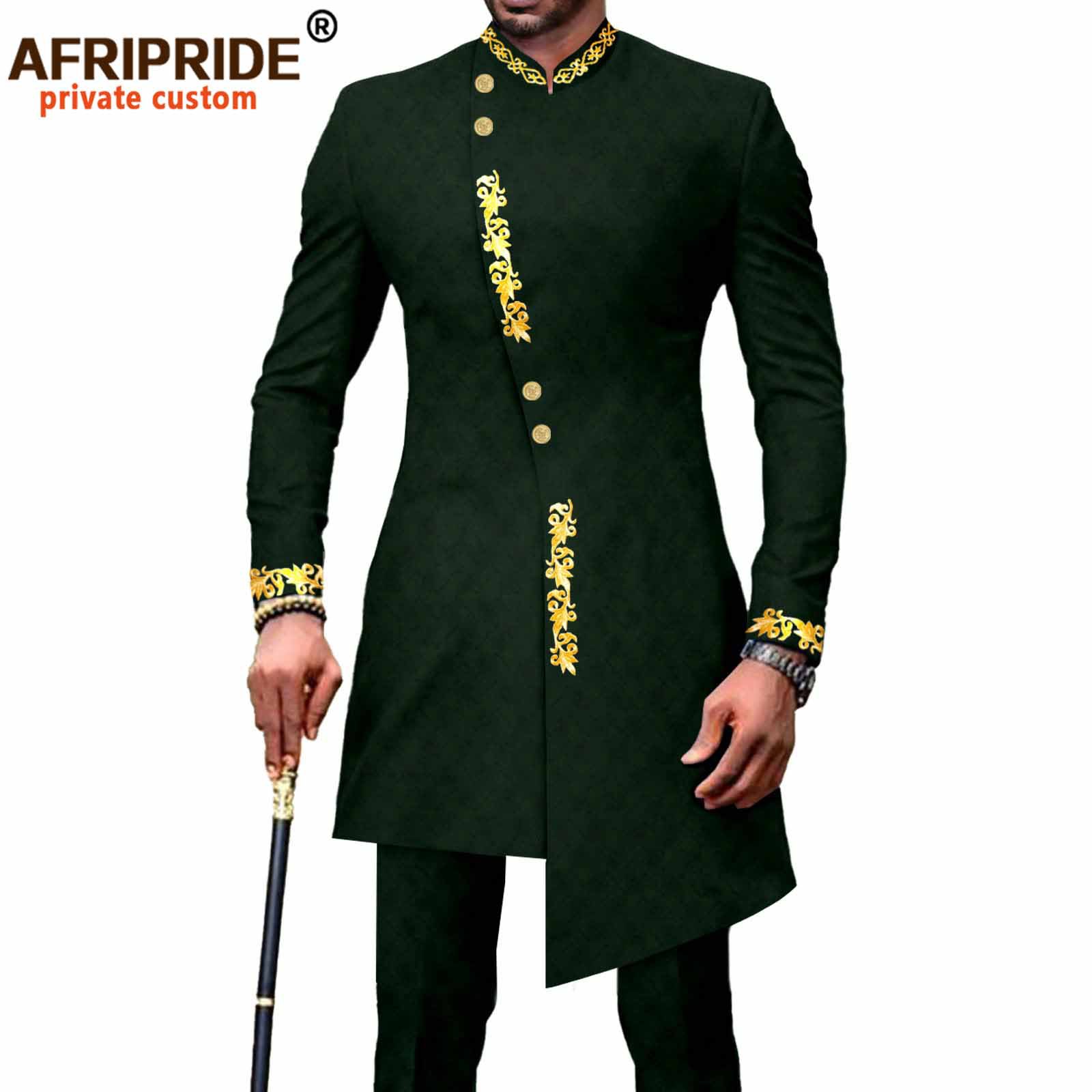 2316054非洲时尚猷长民族男士修身西装两件套african clothes乾运