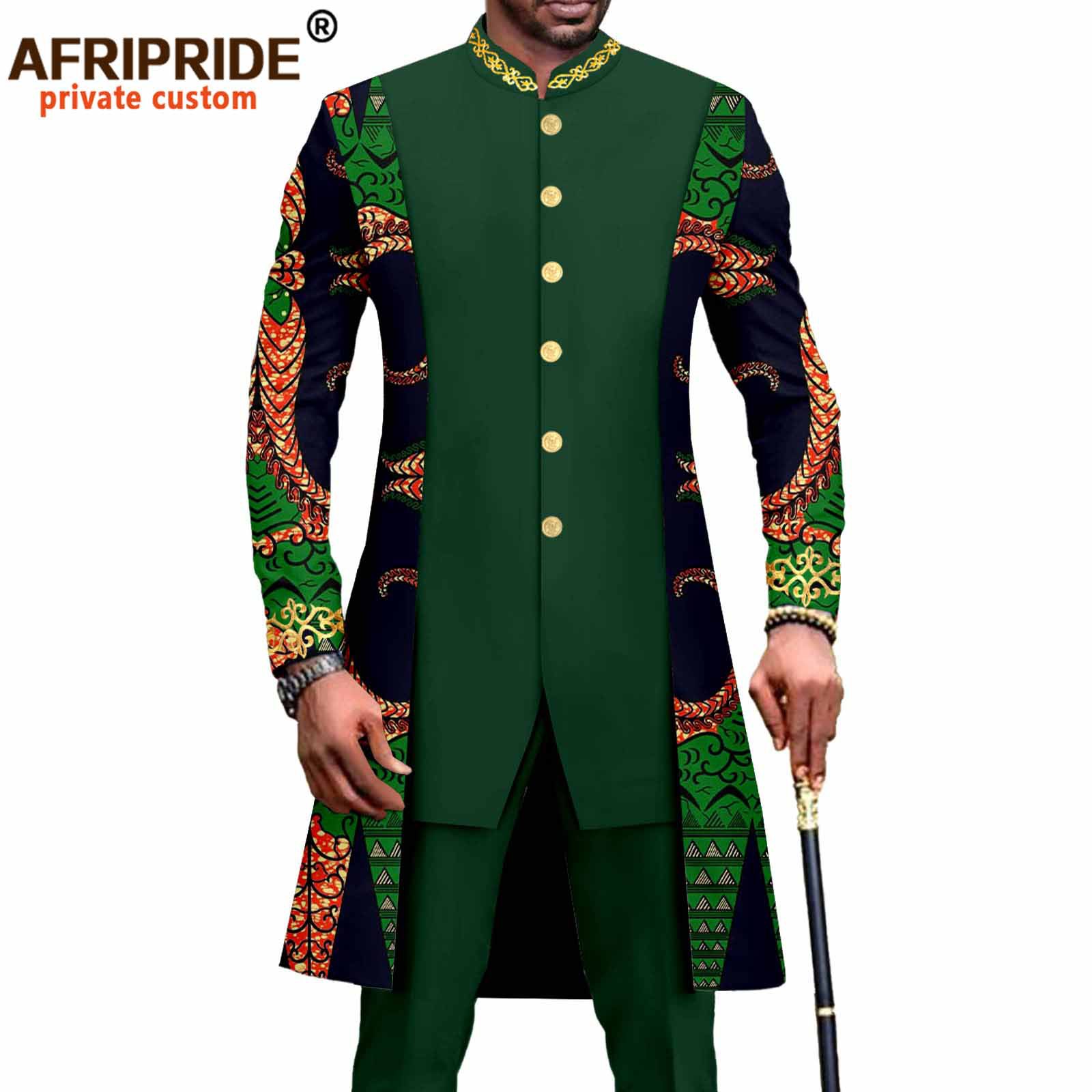 A2316053非洲猷长民族风时尚男士修身两件套african clothes乾运