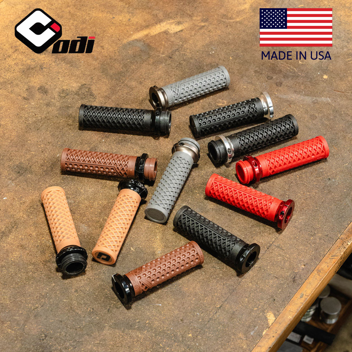 美国制造进口ODI把套V-TWIN一键自锁复古哈雷摩托车把套快速安装