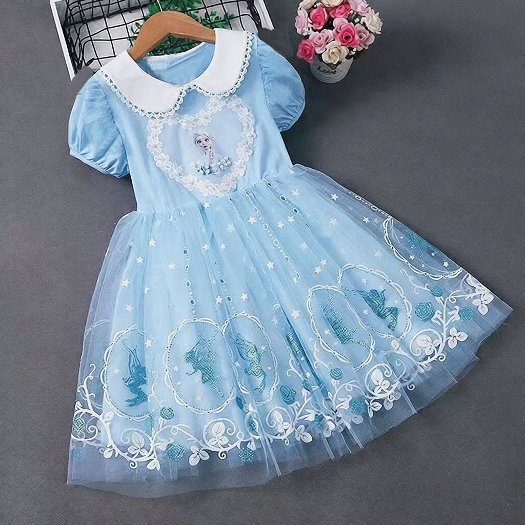 夏季女童小天使魔法公主裙超仙洋气莎莎裙儿童礼服演出服连衣裙子