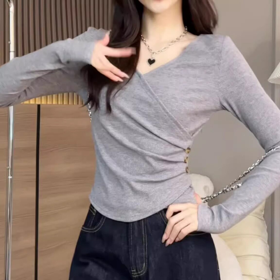 大码纯色长袖t恤女2024新款秋冬内搭打底衫胖MM遮肉显瘦正肩上衣