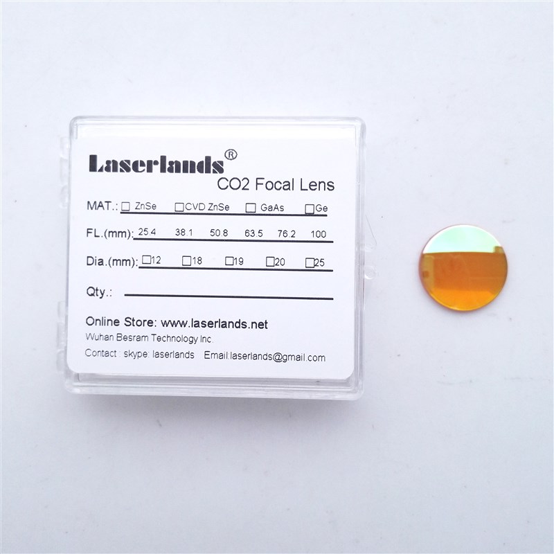 18mm热成像ZnSe硒化锌聚焦镜片CO2二氧化碳激光器雕刻机/切割机