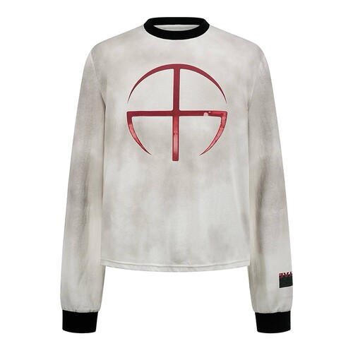 REBEL WAVE25FW“╋”印花做脏长袖长Tee