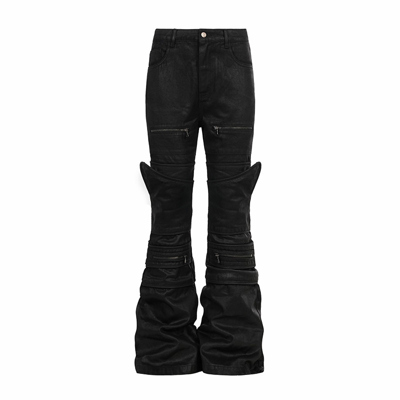REBEL WAVE 26SS “jenna”异形结构蜡裤 微喇裤