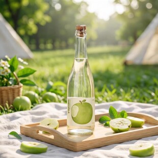 特别推荐西班牙金奖一大口青苹果起泡西打酒cider气泡果酒微醺低