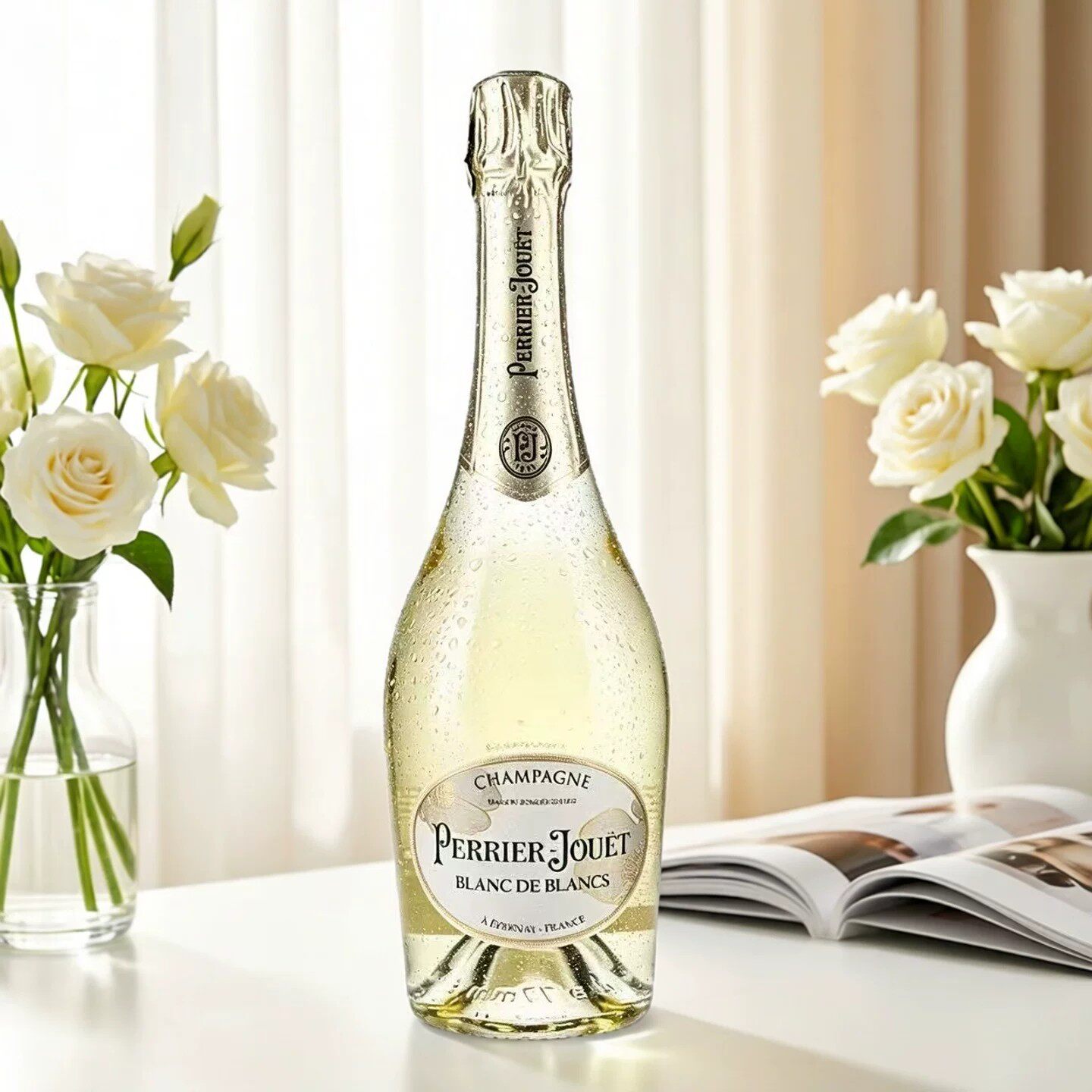 法国进口Perrier Jouet巴黎之花白中白香槟起泡葡萄酒正品行货