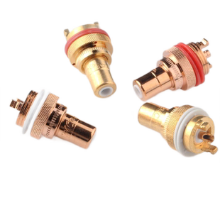 CMC805SWISS纯紫铜RCA座音频信号端子功放胆机莲花母插座镀金镀佬