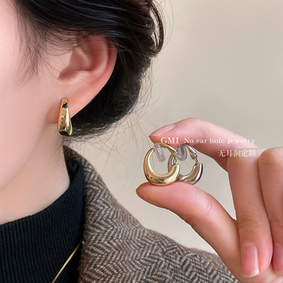 素圈金属耳夹无耳洞女士