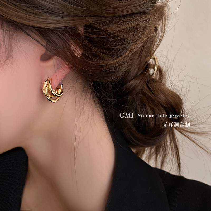 欧美网红GMI弧形金属蚊香盘耳夹