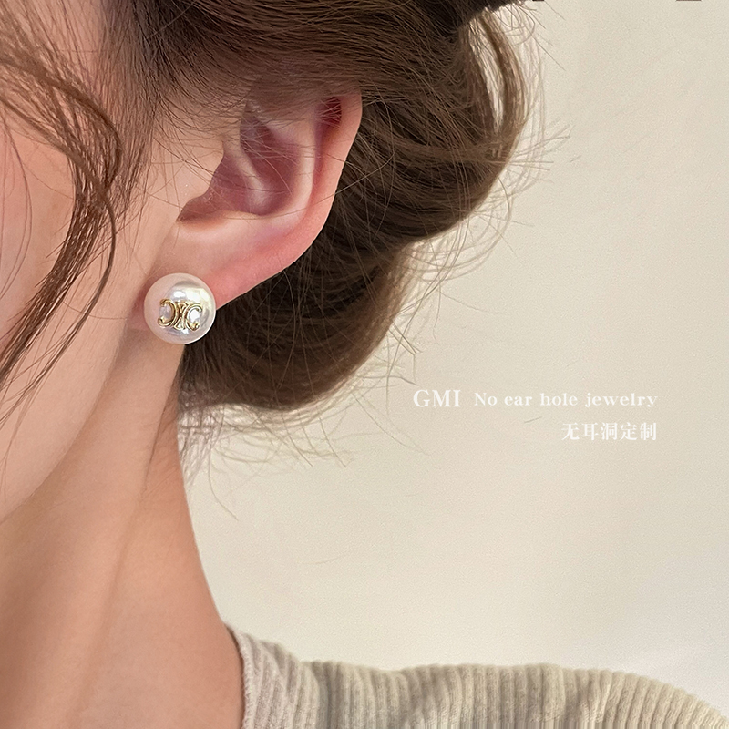 GMI珍珠无耳洞耳夹女2024年新款