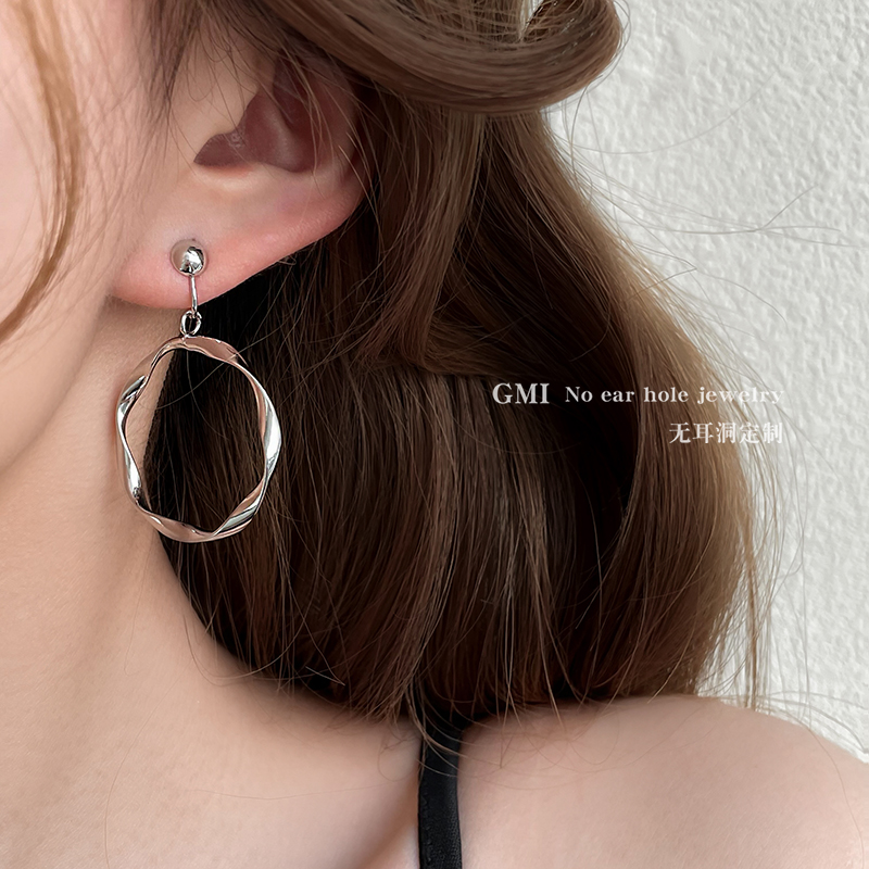 GMI圈圈金属蚊香盘耳夹女无耳洞