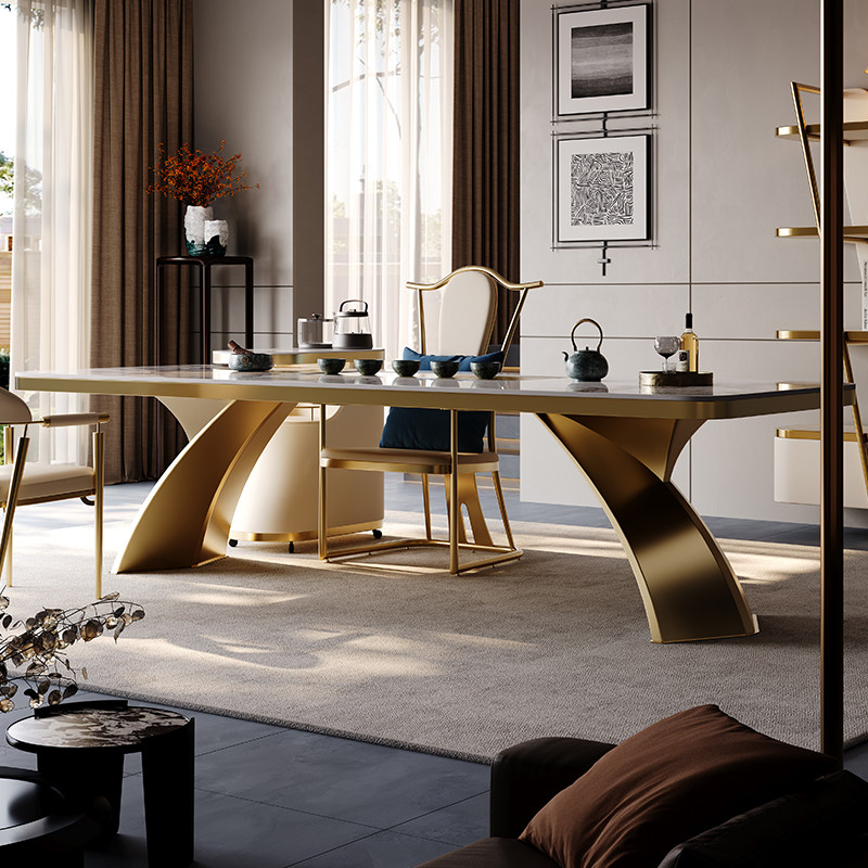 轻奢大板茶桌椅组合一桌五椅现代高档办公室岩板功夫泡茶台套装,住宅家具,家用茶台/茶桌,淘宝优惠券,粉丝福利购,淘宝优惠卷