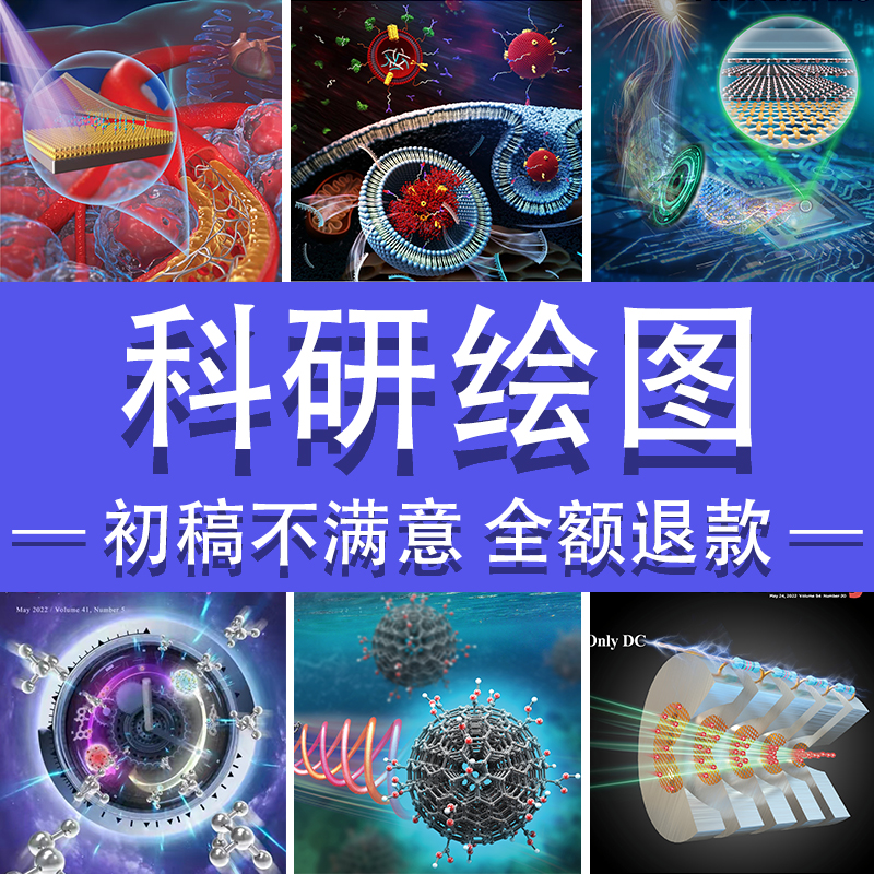 科研绘图画图医学信通路图SCI期刊学术图封面图生物机制图TOC图3d