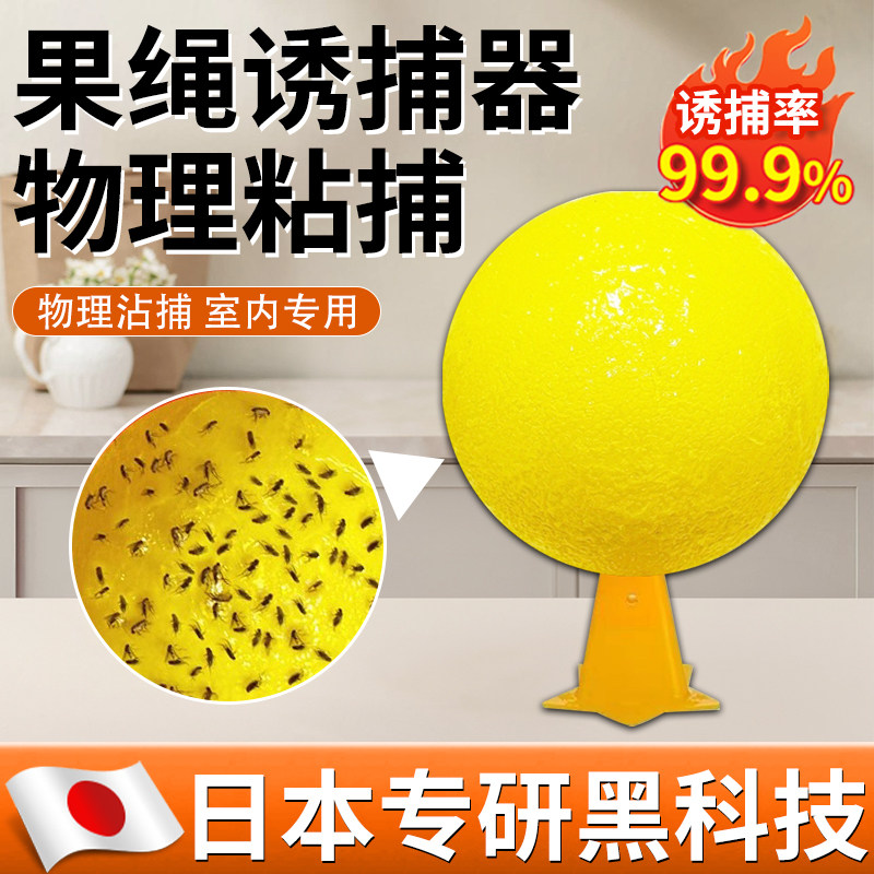 【日本专研】果蝇诱捕器小飞虫灭杀神器室内厨房蠓虫粘虫球诱苍蝇