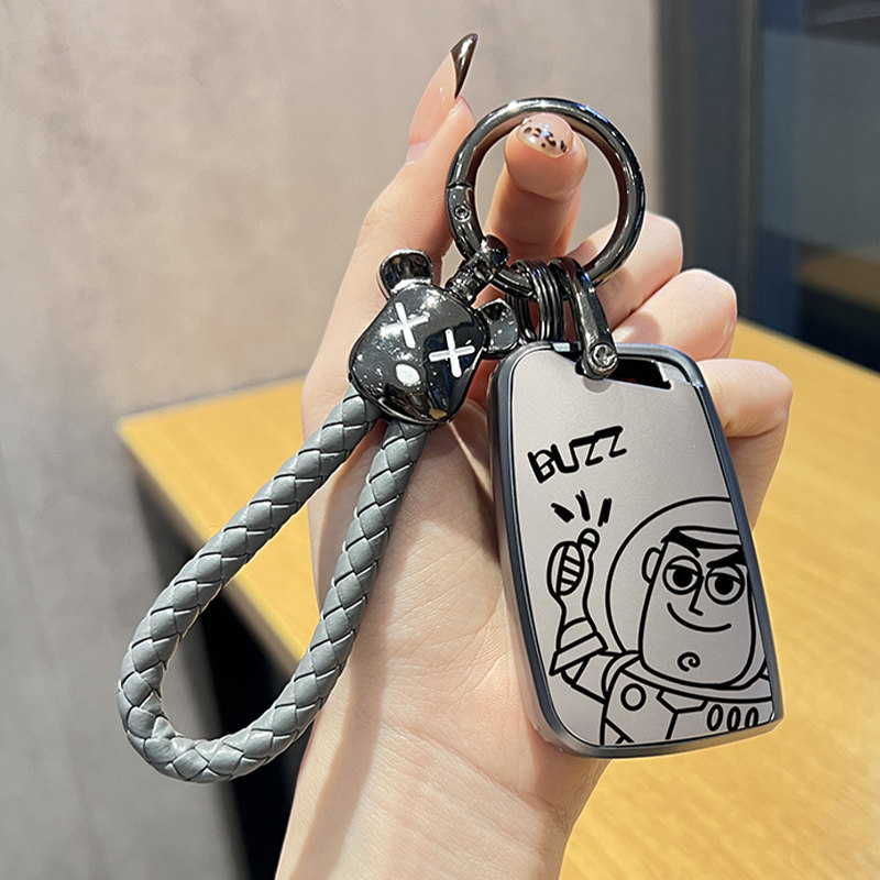 适用大众宝来钥匙套探岳速腾朗逸polo途观l全包一键启动汽车扣