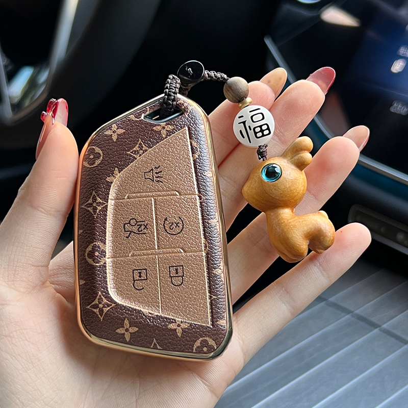 适用于凯迪拉克xt5钥匙套ct5/xt4/xts/ct6/xt6/atsl/ct4汽车壳扣