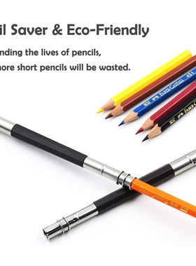 极速2Pcs Adjustable Dual Head Pencil Extender Holder Sk.etch