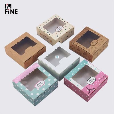 13.5x13.5x5cm kraft Cookies Biscuit packaging paper box