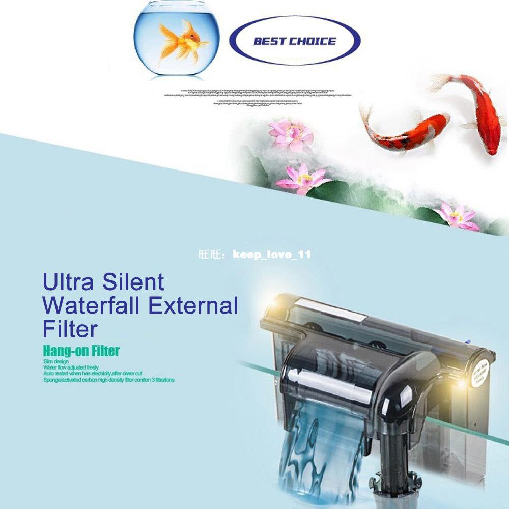 极速3.5W Waterfall Filter for AquariumI Fish Turtle Tank Ext