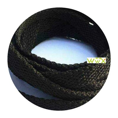 极速shoe laces outdoor shoes male elliptic flat pure black l