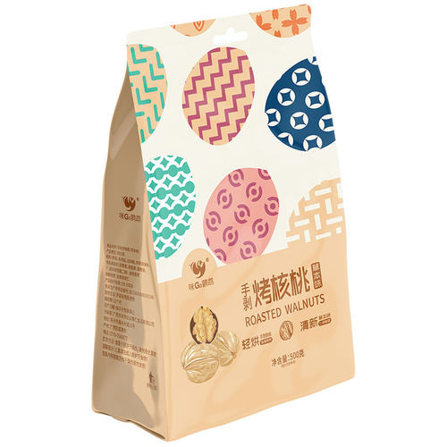 咪GO鹦鹉新疆纸皮核桃500g草本味薄皮青皮新货均匀饱满果仁颗粒