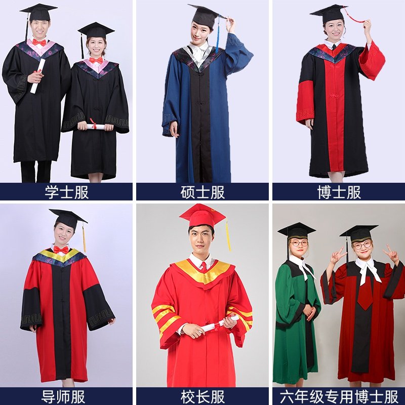 学士服学位服硕士服博士服导师服校长服毕业照文理学士帽.