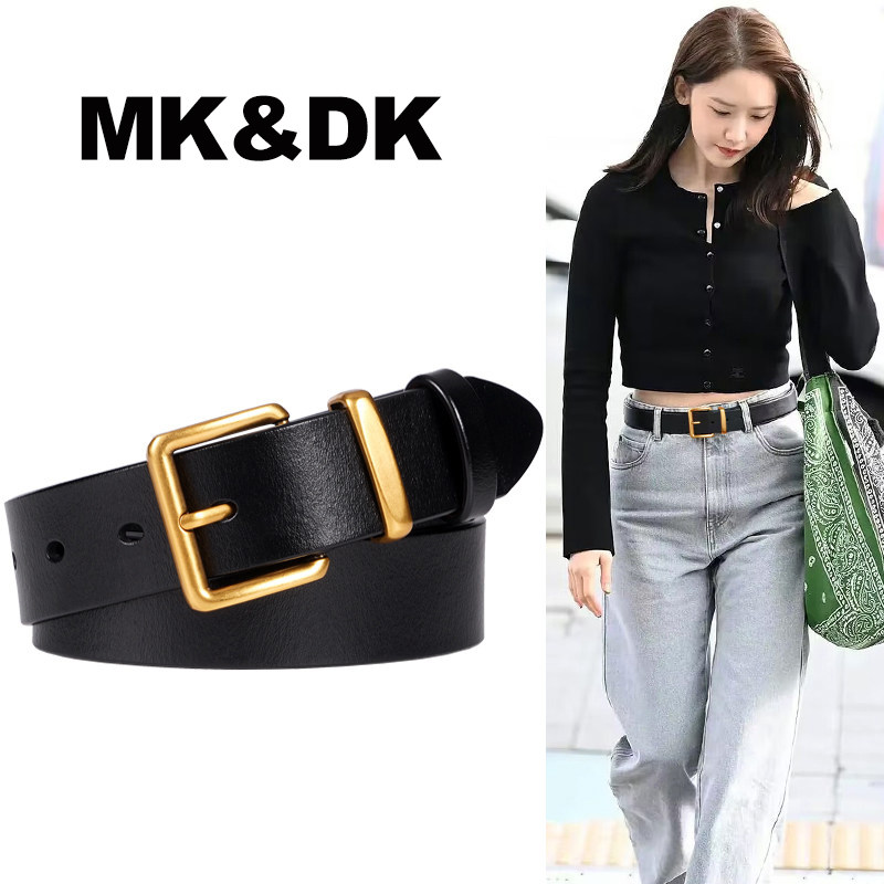 MK&DK高级感女士皮带女款2026新款复古真皮腰带装饰配牛仔裤裤带