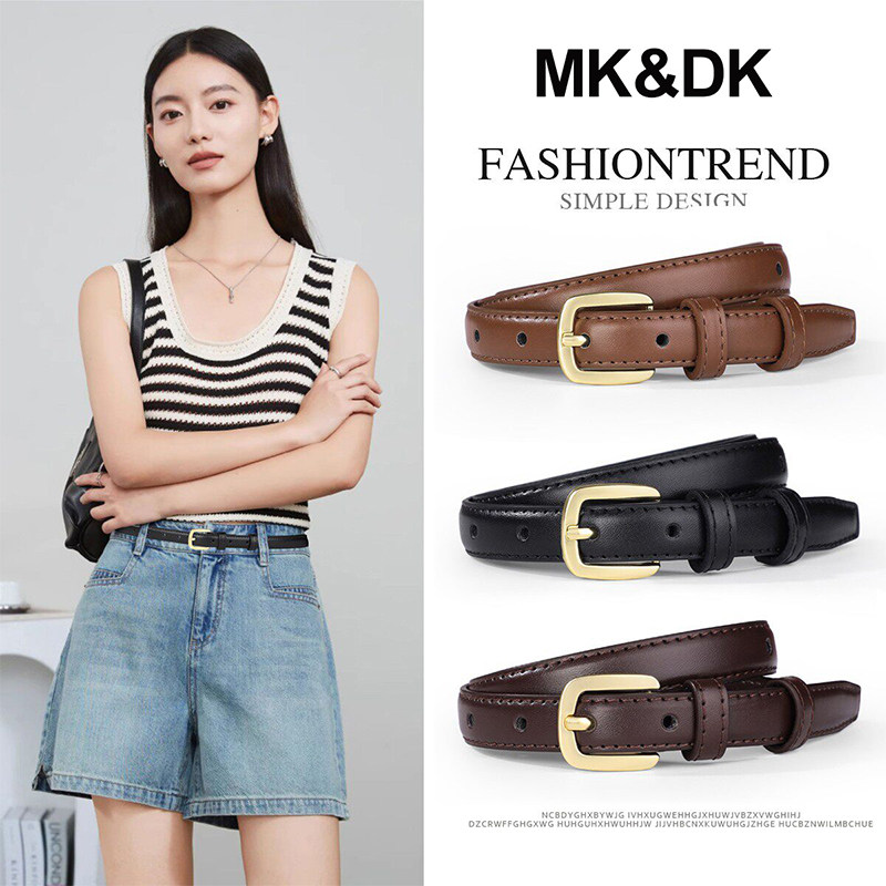 MK&DK皮带女款真皮配裙子2026新款装饰腰带高级感牛仔裤腰带女士