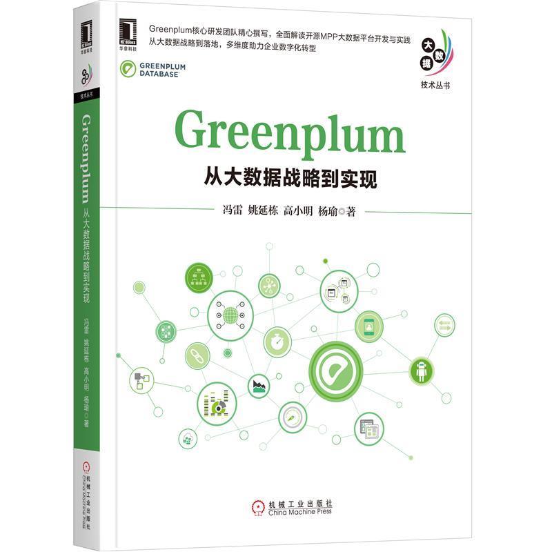 【正版】GREENPLUM 从大数据战略到实现 冯雷 姚延栋 高小明 书籍/杂志/报纸 数据库 原图主图