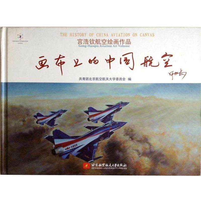 【正版】宫浩钦航空绘画作品 画布上的中国航空 共青团北京航空航天大