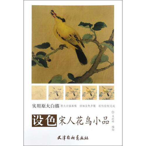 【正版书】 设色宋人花鸟小品 马跃峰 编绘 天津杨柳青出版社