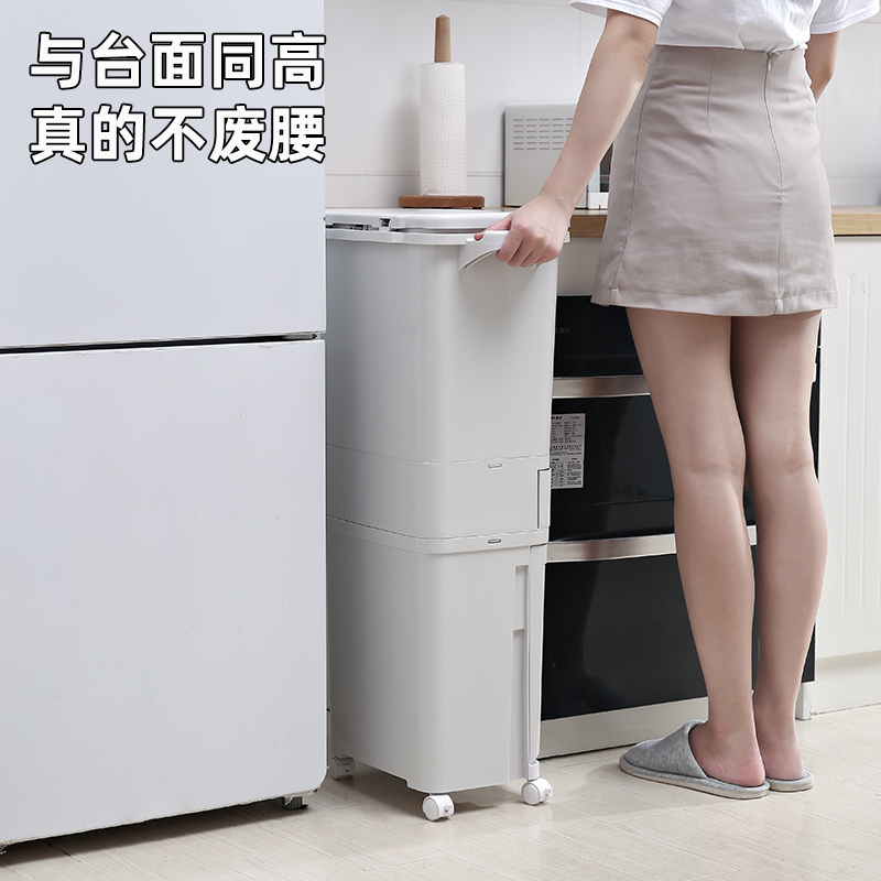 厨房垃圾桶高款不弯腰可移动
