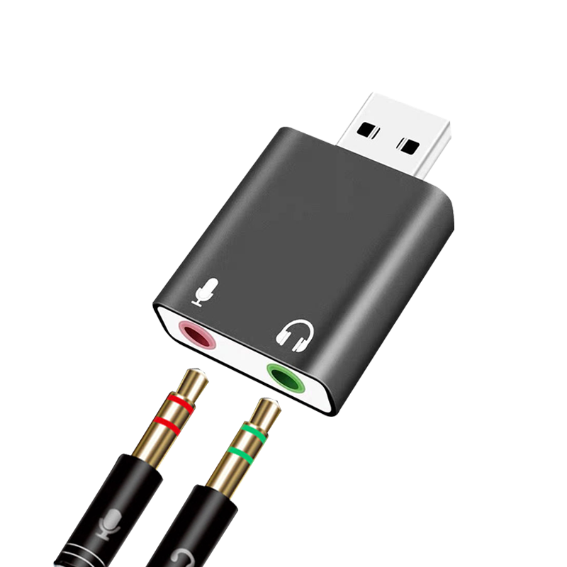 USB外置声卡转3.5mm耳机转接头