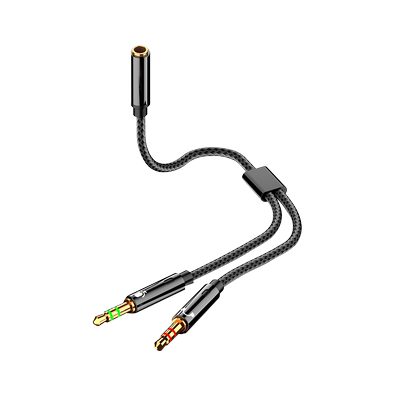 3.5mm电脑转接线接口圆孔接耳塞