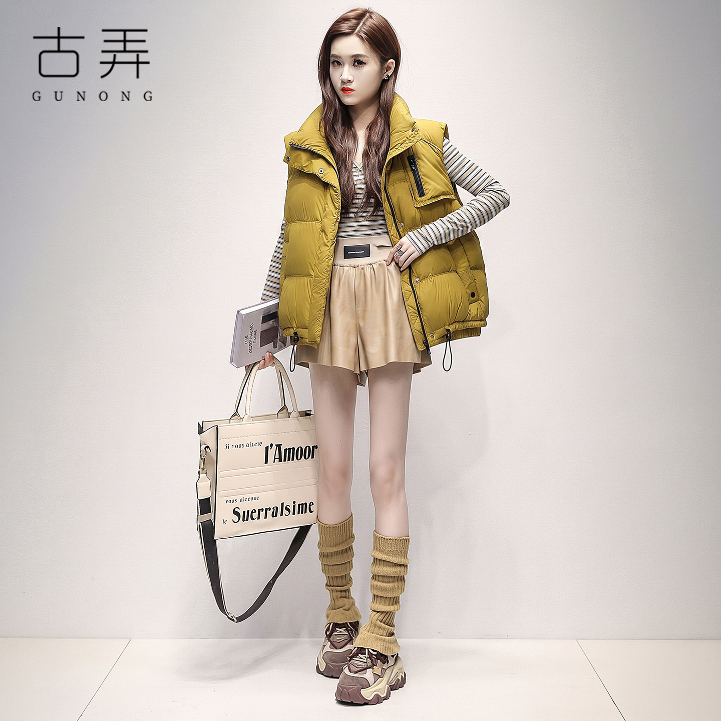 潮牌羽绒服马甲女秋冬季短款小个子韩系宽松外搭叠穿背心马夹外套