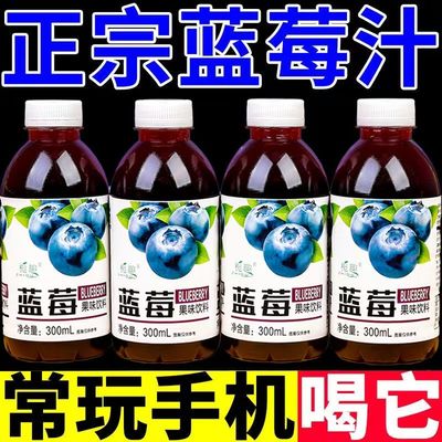 活动大促蓝莓汁果味饮料整箱瓶装清爽解渴整箱学生常备冬季实惠装
