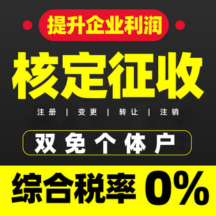 个体户核定征收小额双免大额核定电商公司税务申报财务会计咨询