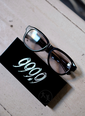 FOURNINES防紫外线椭圆黑框